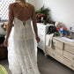 Charming Spaghetti Straps Backless Lace Wedding Dresses