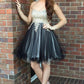 Delicate Sweetheart A Line With Appliques Knee Length Homecoming Dresses
