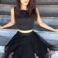 Cute Two Piece With Appliques Little Black Dresses Homecoming Dresses