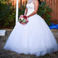 Sweetheart Sleeveless Tulle Sparkly Beading Ball Gown Wedding Dresses