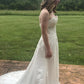 Sweetheart A Line Sleeveless Wedding Dresses with Beading