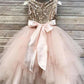Stunning Round Neck With Sequins Ball Gown Bowknot Flower Girl Dresses