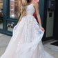 Pretty Long Prom Dresses Lace Appliques Princess Dresses