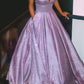 Stunning A Line Spaghetti Straps Long Prom Dress with Pockets PD1113