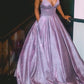 Stunning A Line Spaghetti Straps Long Prom Dresses with Pockets