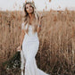 Charming Mermaid Off The Shoulder Short Sleeves Lace Appliques Vintage Wedding Dresses