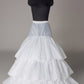 Simple Nylon A-Line 3 Tier Floor Length Slip Style Wedding Petticoats P07