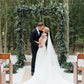 Round Neck Sleeveless Long Wedding Dresses