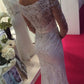 Delicate Round Neck Lace Appliques Long Sleeves With Beading Wedding Dresses