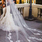 Charming Tulle Lace Appliques Long Wedding Veils