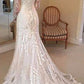 Charming V Neck Long Sleeves Off The Shoulder With Appliques Wedding Dresses