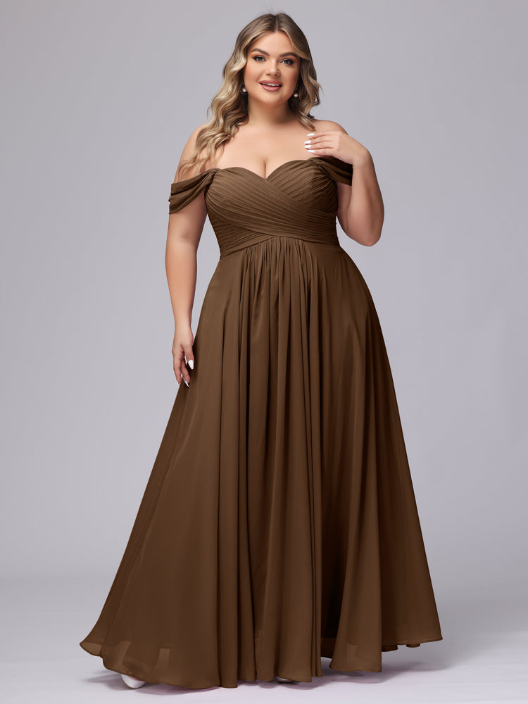 One Shoulder Chiffon Dress for Bridesmaids Lemon Plus Size