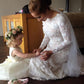 Delicate Mermaid Lace Appliques Long Sleeves Wedding Dresses