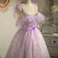 Cute Purple Sleeveless Lace Up Princess Short Homecoming Dresses