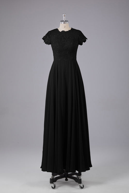 Classic A-line Bridesmaids With Cap Sleeves main image 1