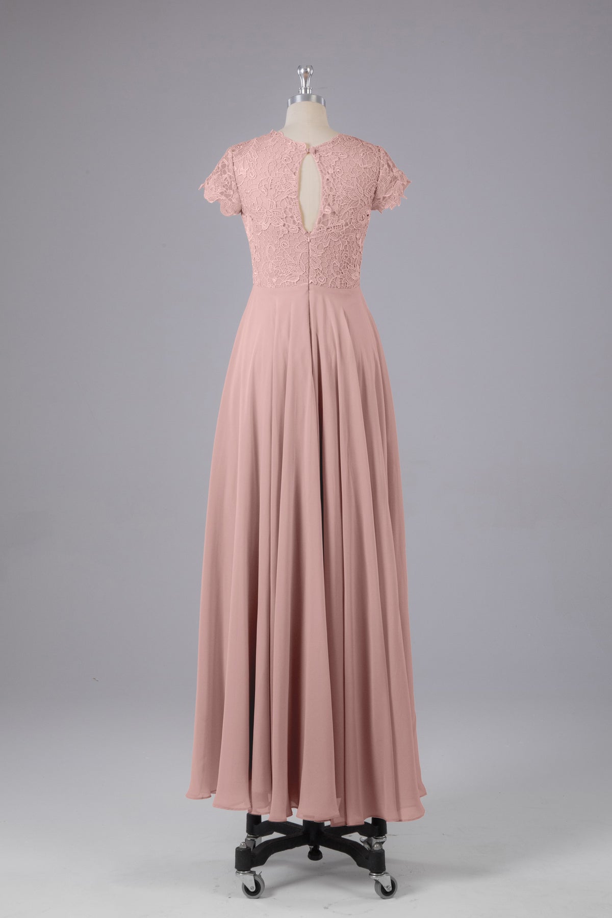 A Line Beading Long Bridesmaid Dresses