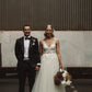 Charming V Neck Sleeveless Lace Wedding Dresses with Appliques
