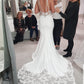 Chic Spaghetti Straps Sweetheart Mermaid Lace Wedding Dresses