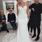 Chic Spaghetti Straps Sweetheart Mermaid Lace Wedding Dresses