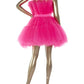 Cute Strapless Tulle Short Homecoming Dresses