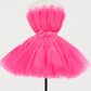 Cute Strapless Tulle Short Homecoming Dresses