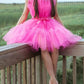 Cute Strapless Tulle Short Homecoming Dresses