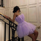Cute Strapless Tulle Short Homecoming Dresses