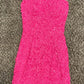 One Shoulder Sequins Short Homecoming Dresses