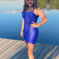 Chic Spaghetti Straps Tight Sequins Homecoming Dress