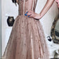 A-line Dusty Rose Sleeveless Tulle Short Homecoming Dresses