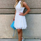 Halter White Lace Appliques Homecoming Dresses