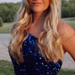 One Shoulder Sequin Short Homecoming Dresses