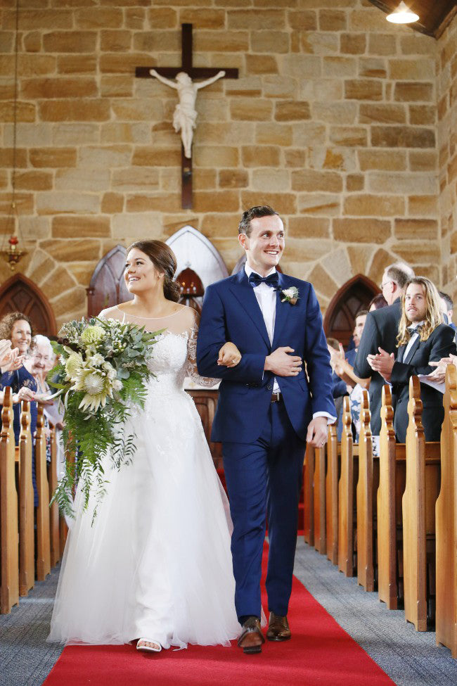 Modest Delicate Long Sleeves A Line Ivory Lace Tulle Plus Size Wedding Dresses For Bride