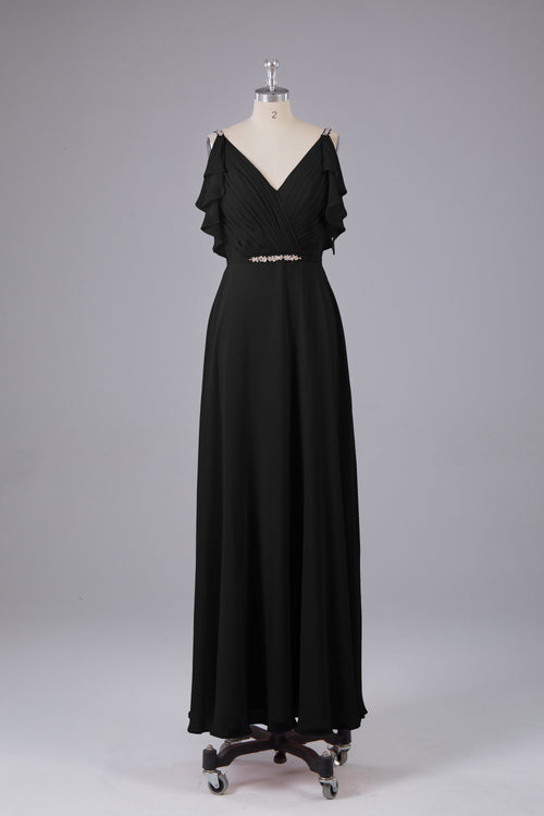 Lavender Chiffon Crisscross Straps Back Long Bridesmaid Dresses main image 1