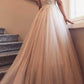 Gorgeous V Neck Prom Dresses with Beading Tull Ball Gown x