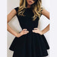 Cute A-Line Homecoming Dresses,Black Ball Gown Backless Short Prom Dresses  2017 HCD29 - Ombreprom