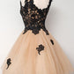Tulle Ball Gown Sleeveless Short Prom Dresses