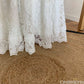 Impressive V Back Sleeveless Floor Length Lace Wedding Dresses
