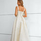 Chic Sleeveless Lace A Line Floor Length Split Prom Dresses