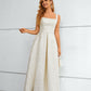Chic Sleeveless Lace A Line Floor Length Split Prom Dresses