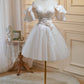 Off The Shoulder Tulle A Line Short Homecoming Dresses