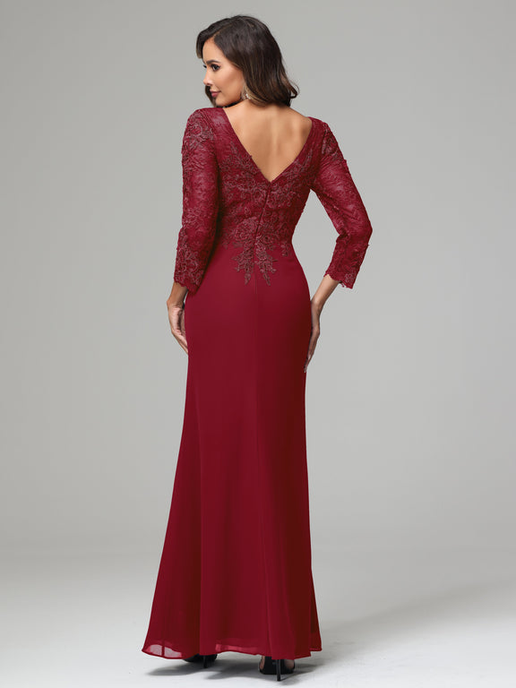 Mother Of the Bride Dress Chiffon Long with Lace