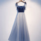Spaghetti Straps Lace Up Floor Length Modest Evening Dresses Party Prom Dresses