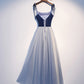 Spaghetti Straps Lace Up Floor Length Modest Evening Dresses Party Prom Dresses