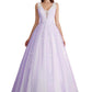 New Arrival Ivory Beading Long Princess Prom Dresses With Lace Appliques