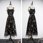 Cute Tea Length Simple A-line Black Prom Dresses Casual Party Dresses