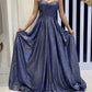 Sweetheart A-line Shiny Prom Dresses For Teens Simple Party Dresses
