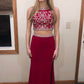Pretty Two Pieces Long Beading Party Prom Dresses For Teens