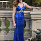 Sparkly Royal Blue Long Prom Dresses For Teens Pretty Party Gowns