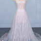 Charming Spaghetti Straps Long A-line Wedding Dresses Beach Wedding Dresses